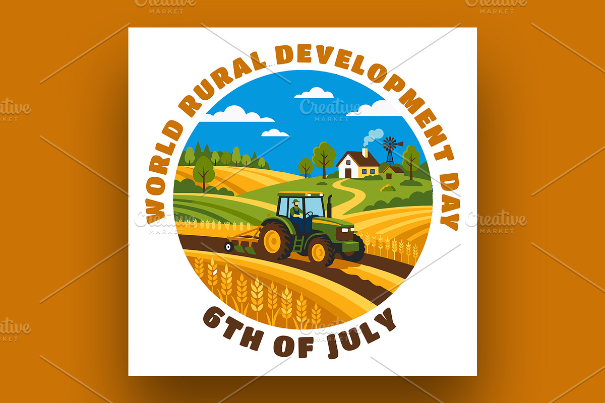 World Rural Development Day Banner, a Social Media Template by nandinigraphics (Photo 2 of 3)