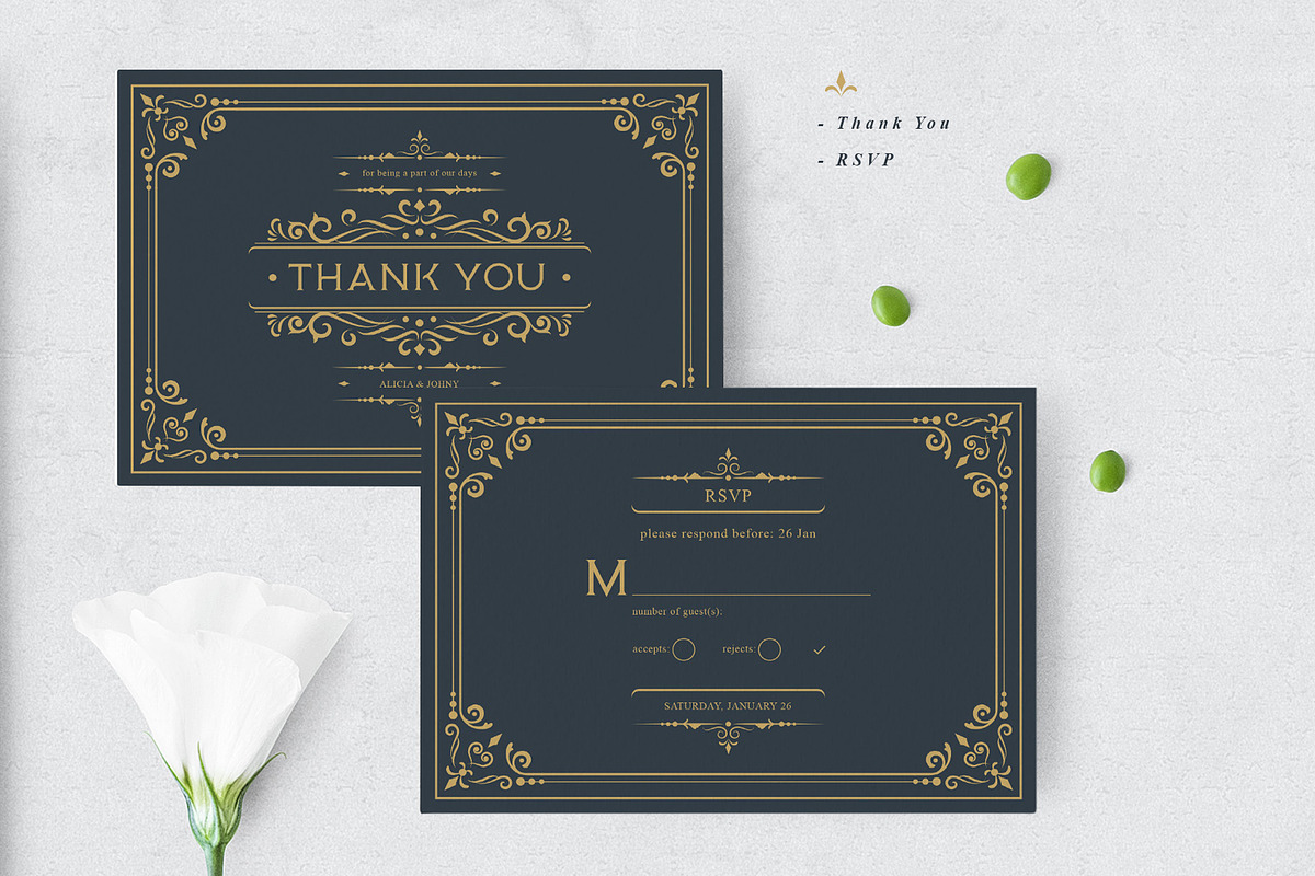 Vintage Wedding Invitation, an Invitation Template by uyo66 (Photo 3 of 7)