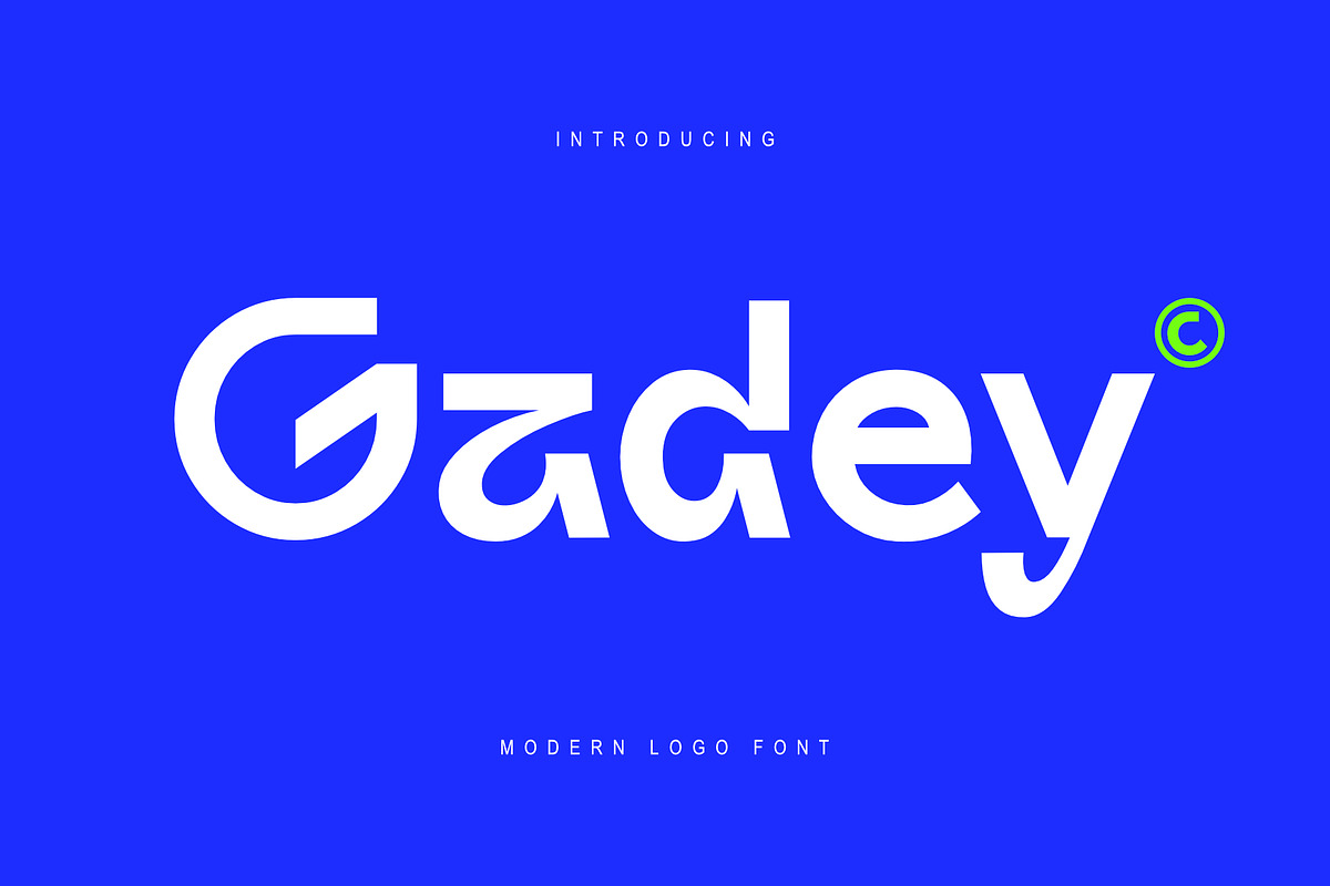 Gadey - Modern Logo Font, a Sans Serif Font by Sealoung (Photo 1 of 11)