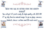 47 Art for 4th of July Decor Bundle, an Animal Illustration by Art Paradise Studios (Thumbnail 2 of 2)