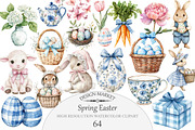 Spring Easter Clipart, an Illustration by Design Market (Thumbnail 1 of 5)