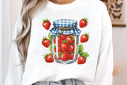 Strawberry-Themed Watercolor PNG, an Illustration by SinaCreation (Thumbnail 9 of 9)