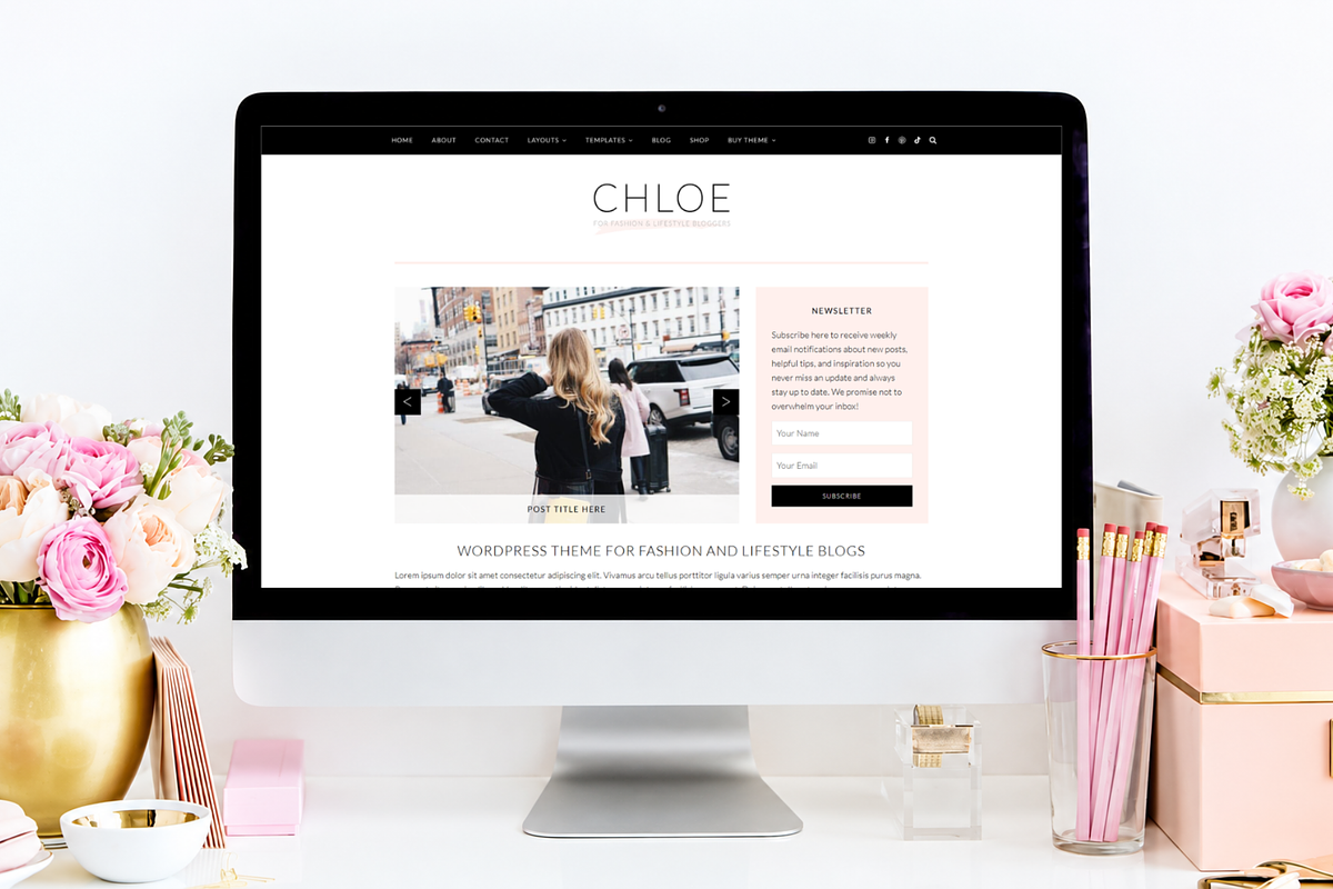 Feminine WordPress Theme | Chloe, a WordPress Template by Hello Chic Designs (Photo 2 of 2)