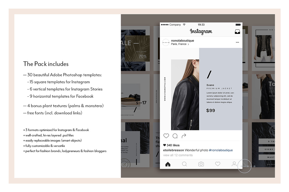Fashion Social Media Pack • Éva, a Social Media Template by Nonola (Photo 2 of 13)