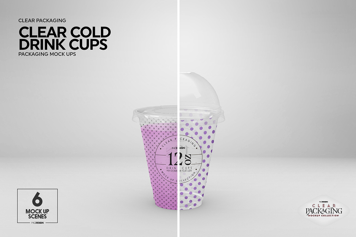 Clear Cold Drink Cups Mockup, a Cups & Container Mockup by INCDesign (Photo 12 of 20)