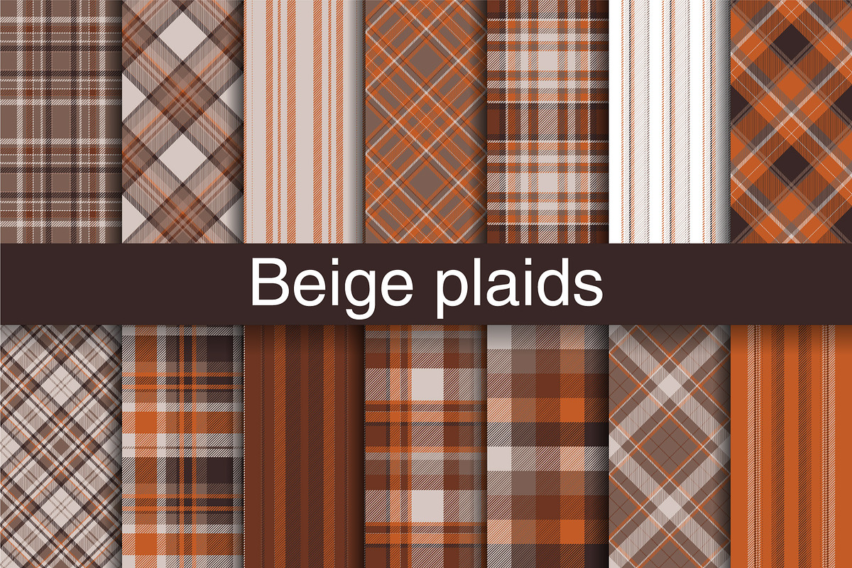 #61 Beige & Brown Pattern Plaids, a Pattern Graphic by Plaid4You (Photo 1 of 8)