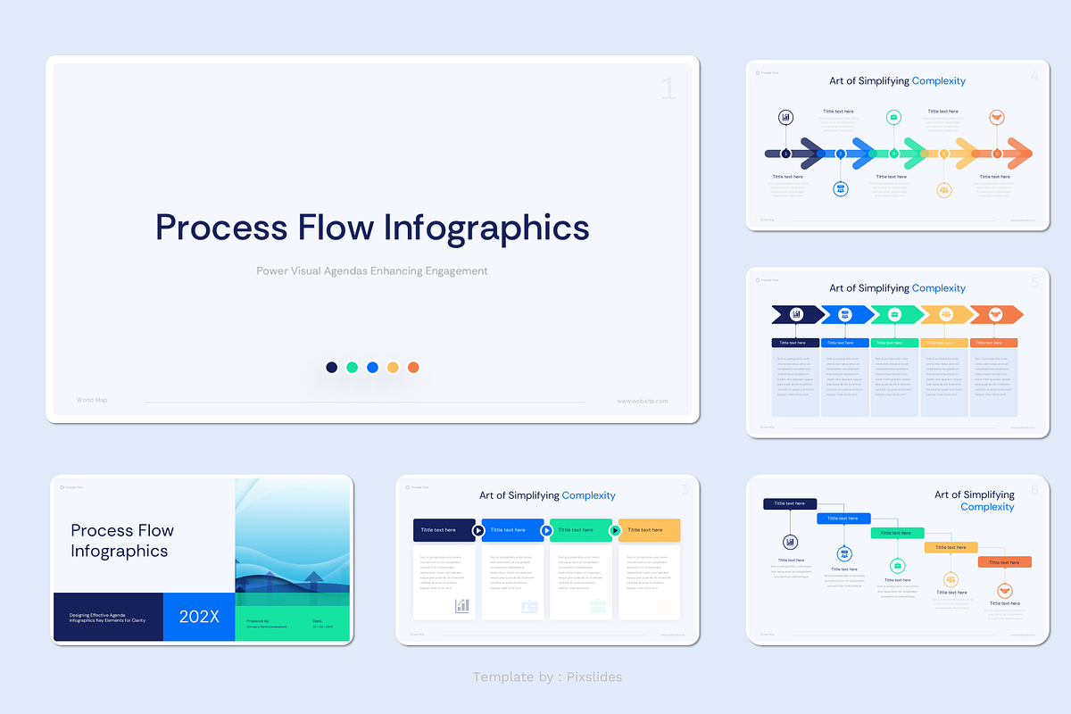 Process Flow Infographics, a Presentation Template by Pixslides (Photo 4 of 7)