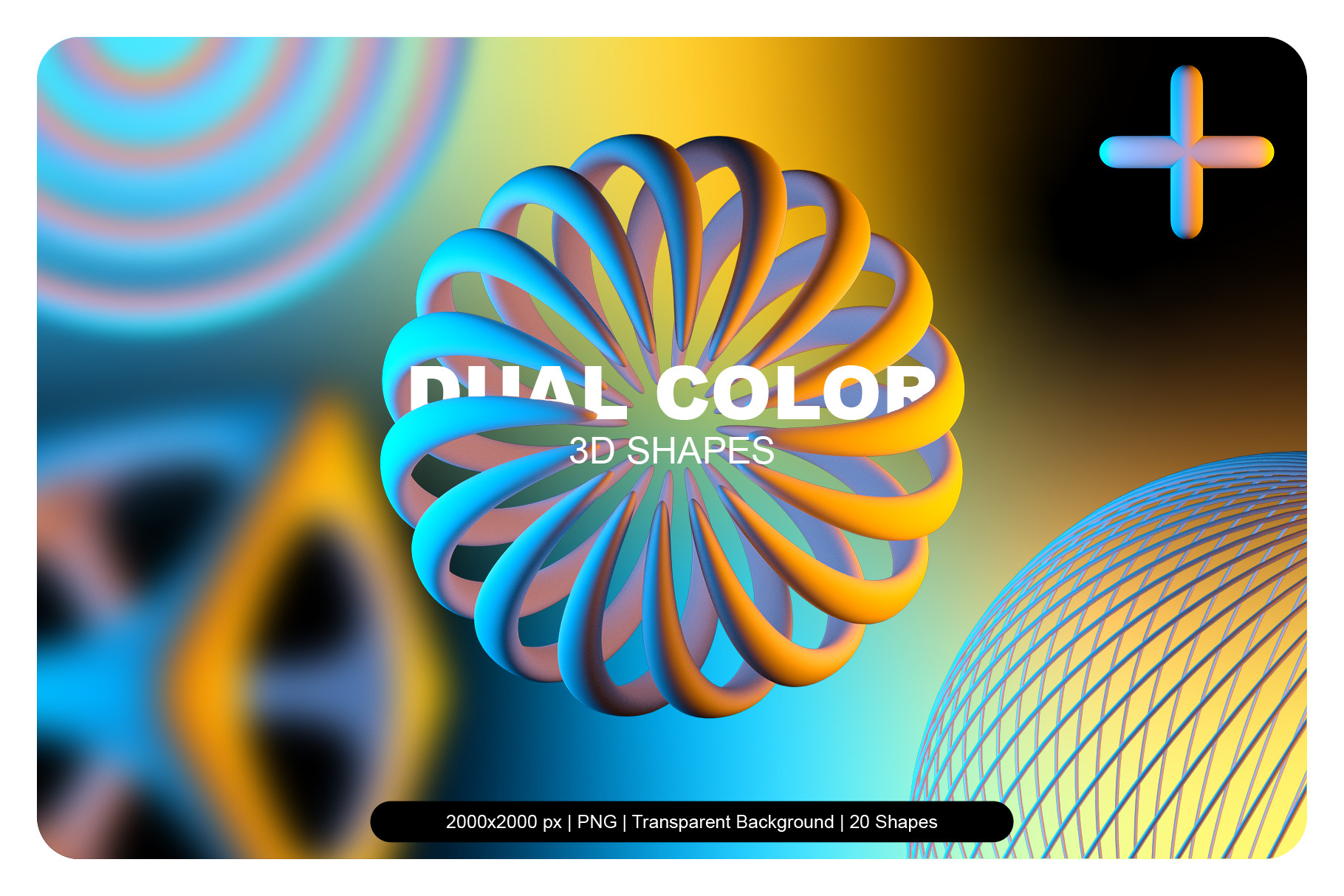 Dual color 3d Shapes set, an Object Graphic by JkAnubis
