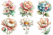 Watercolor Floral Clipart Flower, an Illustration by Daily.Designs (Thumbnail 4 of 8)