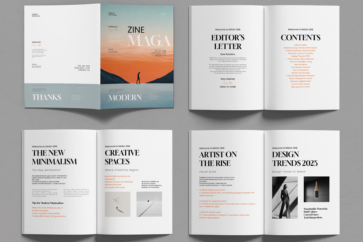 Modern Magazine Layout Template preview 2
