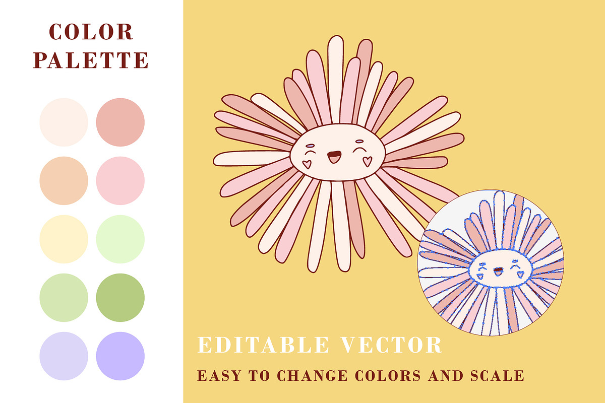 GROOVY NATURE illustrations patterns, an Object Illustration by Lena Nikolaeva (Photo 12 of 15)