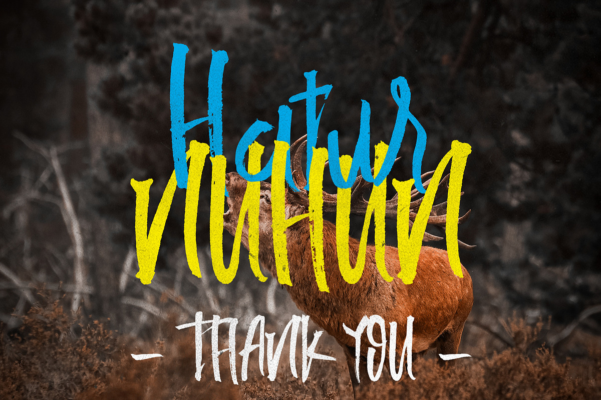 Hui Boled Hand Brush Typeface preview 8
