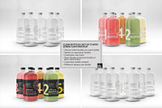 Clear Bottles with Screw Caps Mockup, a Packaging Mockup by INCDesign (Thumbnail 2 of 10)