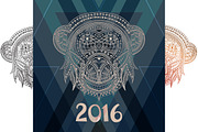 Ornamental monkey, an Object Graphic by Natikka Art (Thumbnail 1 of 2)