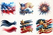 4th of July Brushstroke Sublimation, an Illustration by Libby Wishes (Thumbnail 4 of 12)
