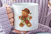 Crochet Lace Patchwork Gingerbread, an Illustration by CraftArtStudio (Thumbnail 2 of 4)