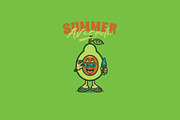 Summer Avocado Logo Template, a Branding & Logo Template by Kreasi Malam (Thumbnail 1 of 4)