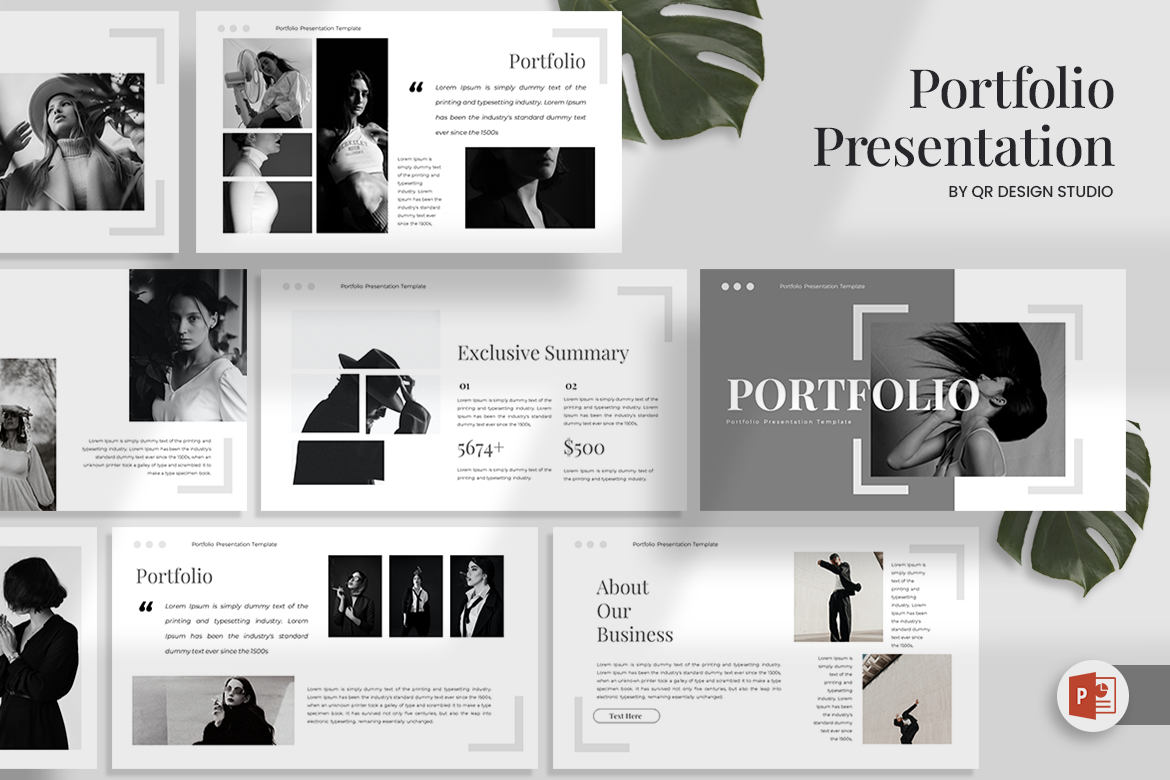 Portfolio - PowerPoint Template, a Presentation Template by QR Design ...