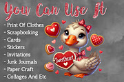 Valentine Cute Goose Clipart Bundle, a Seasonal Illustration by Craft Nest (Thumbnail 5 of 5)