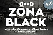 Zona Black, a Sans Serif Font by Kostas Bartsokas (Thumbnail 1 of 5)