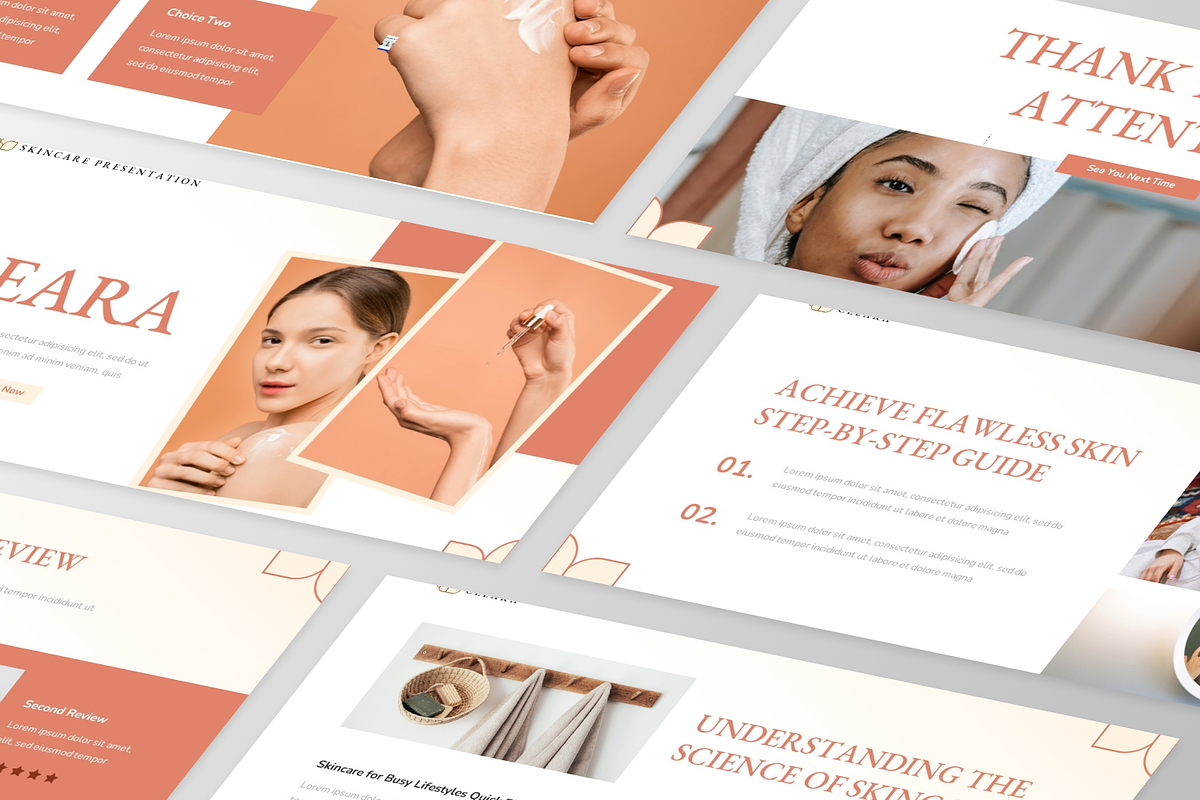 Cleara - Skincare PowerPoint, a Presentation Template by GraphauseProject (Photo 3 of 6)