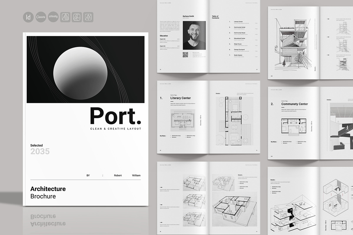 Architecture Portfolio Template, a Brochure Template by StyleArt (Photo 1 of 24)