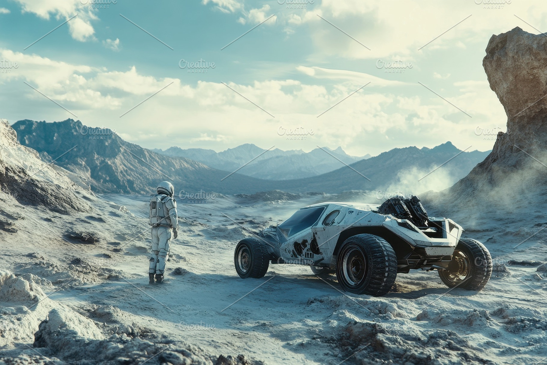 Exploring an alien desert landscape, a Photo by Pavel_design