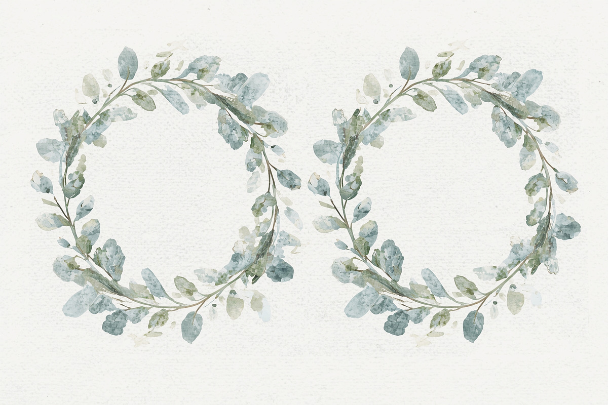 Watercolor Botanical Wreath Clipart, a Graphic by Creativeshirt (Photo 10 of 13)