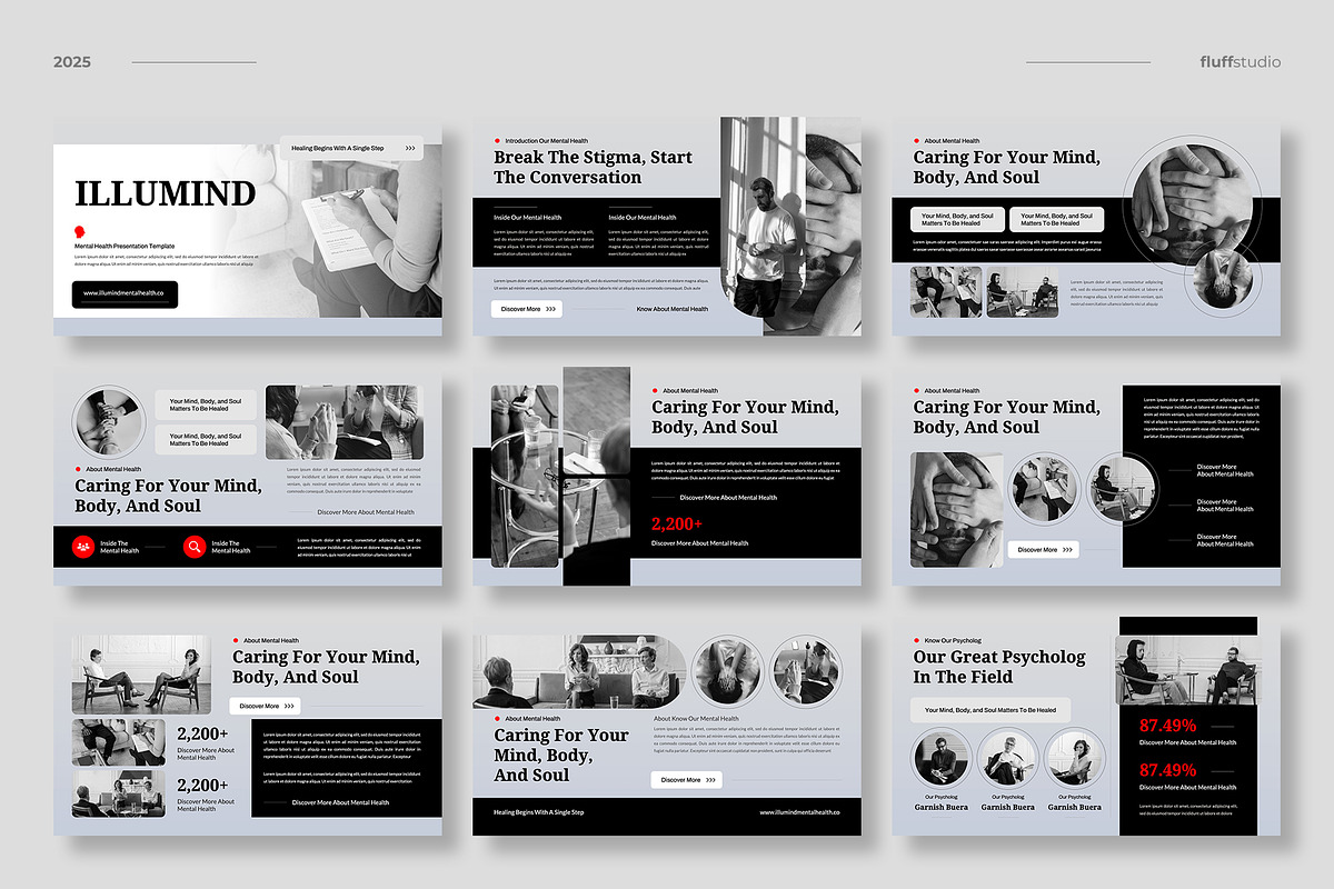 Mental Health Google Slides Template, a Presentation Template by fluffstudio (Photo 2 of 4)