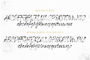 Meraki SVG Script Font