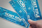 Blue Christmas ticket template, a Card Template by Tzochko (Thumbnail 3 of 5)
