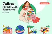 Zalksy Mental Health Illustrations, a Healthcare Illustration by Welovegraphics (Thumbnail 7 of 7)