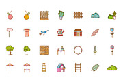 Doodle Garden Illustration Set, an Object Illustration by studiogstock (Thumbnail 1 of 3)