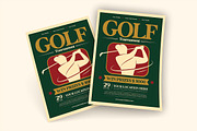 Green Retro Golf Tournament Flyer, a Flyer Template by megarez (Thumbnail 2 of 3)