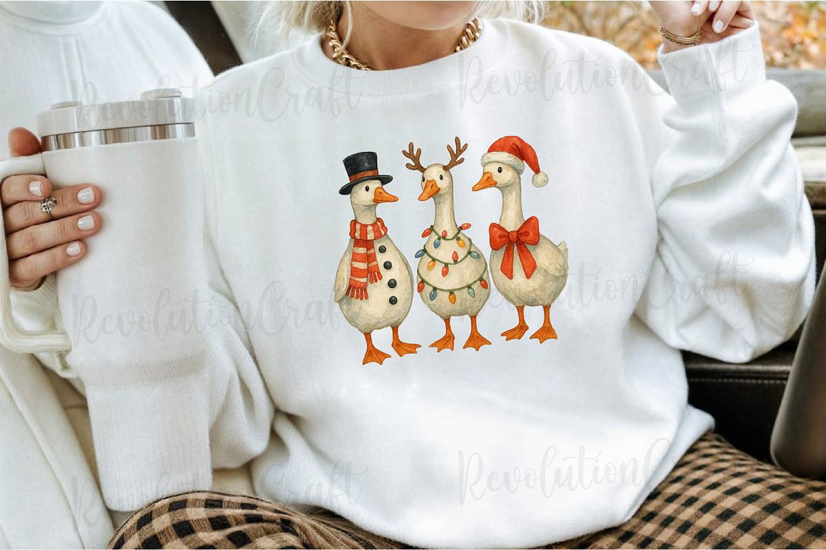 Funny Christmas Goose Png, an Illustration by OK Design (Photo 3 of 4)