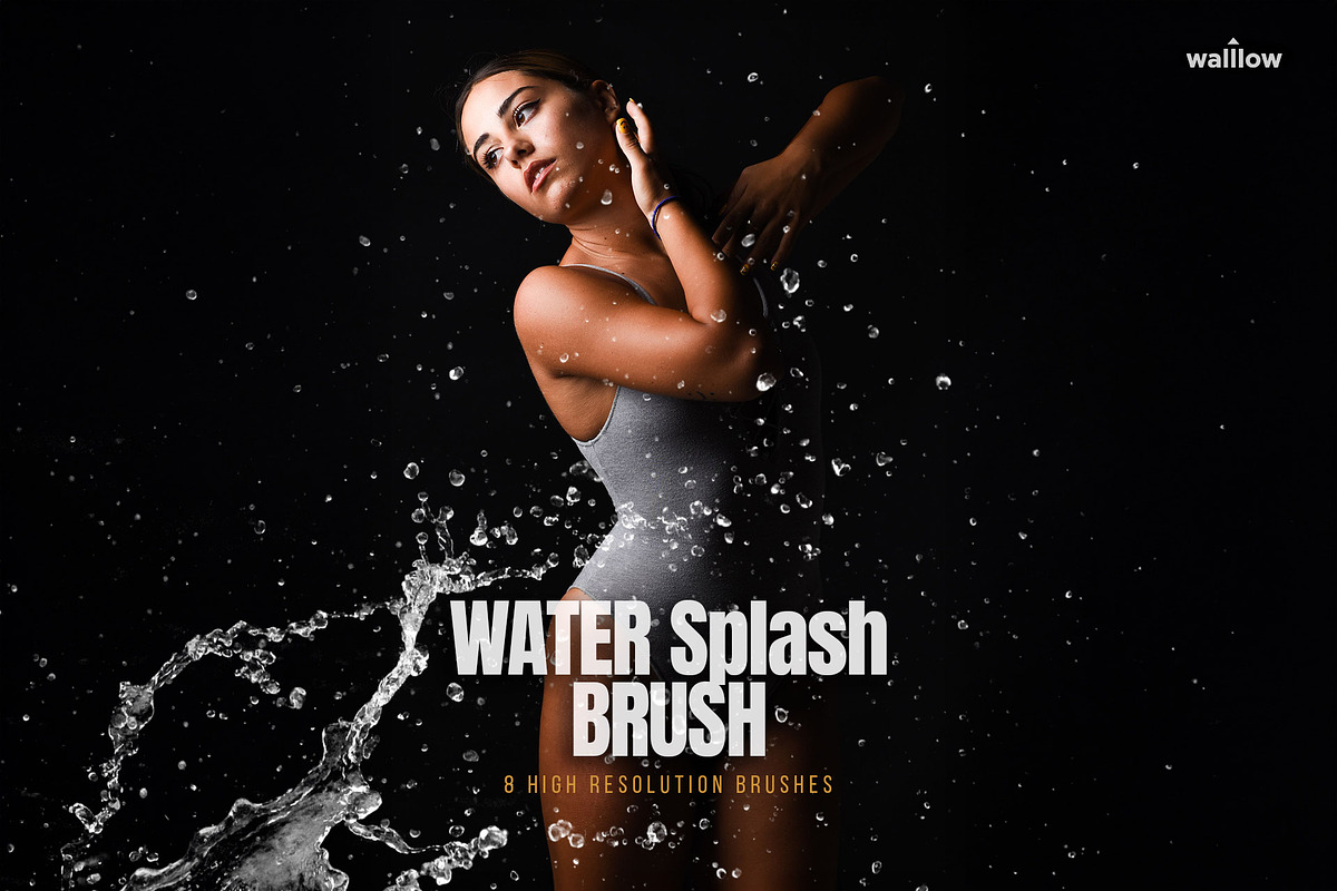 Realistic Water Splash Brushes, a Brush Add-On by Walllow Creatives (Photo 3 of 3)