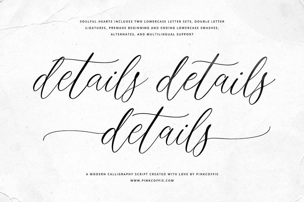 Soulful Hearts | Calligraphy Script, a Script Font by Pink Coffie (Photo 3 of 16)