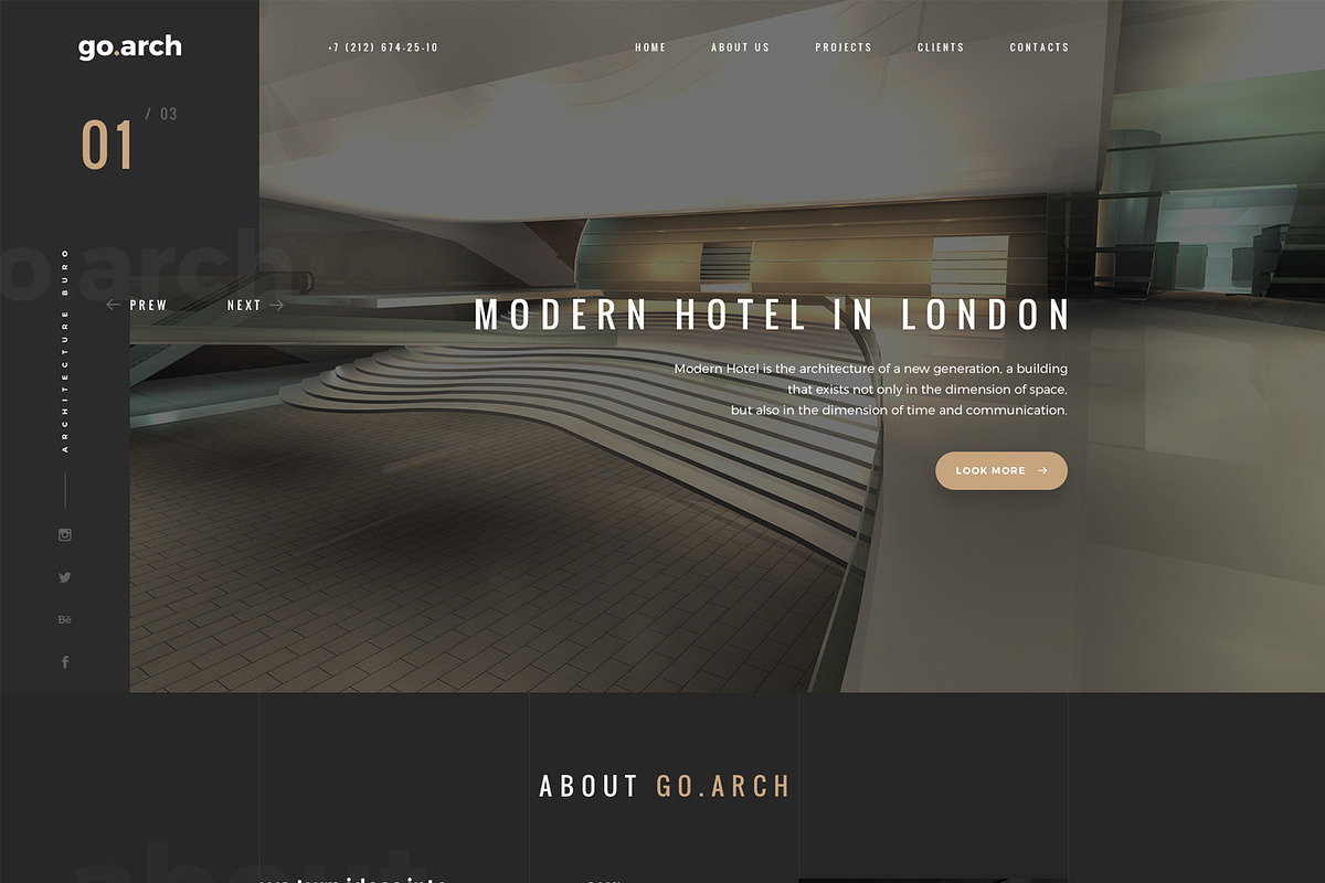 go.arch - Architecture PSD Template, a Landing Page Template by Spartak Vee (Photo 4 of 9)