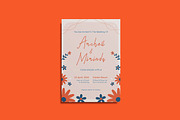 Flower Bloy Wedding Invitation, an Invitation Template by iDoodle Studio (Thumbnail 1 of 3)