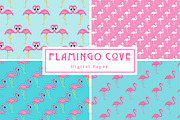 Flamingo Seamless Patterns, a Pattern Graphic by Clover & Lilly (Thumbnail 5 of 5)