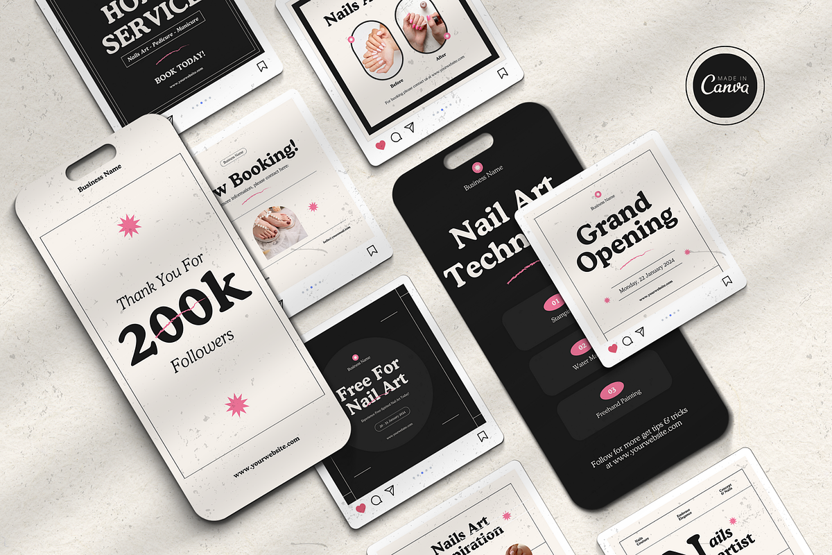 120 Nail Salon Instagram Template, a Social Media Template by Branding Victory STD (Photo 7 of 10)