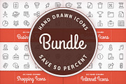 Hand Drawn Icons Bundle, an Outline Icon by Mera Pixels (Thumbnail 1 of 5)