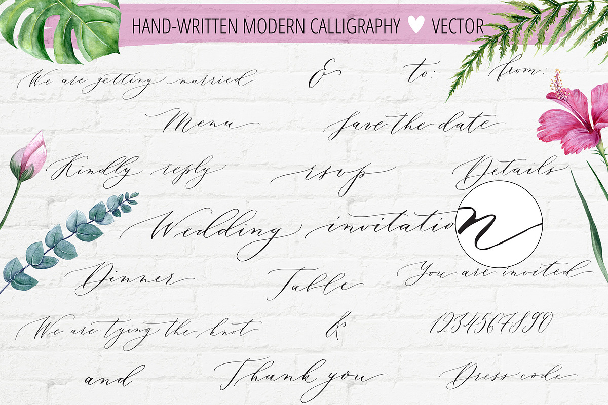 Calligraphy Wedding Invitation Suit, an Invitation Template by Spencerian Sisters (Photo 4 of 6)
