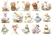 Watercolor Easter Goose Clipart, an Illustration by OK Design (Thumbnail 3 of 6)