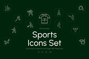 Animated Sports Icon Art Set, an Outline Icon by Prosymbols