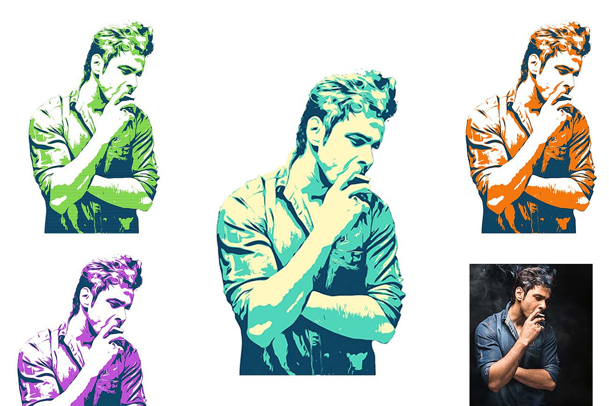 Vector Paint Effect Photoshop Action, a Brushes & More by Studio Retouch (Photo 8 of 10)