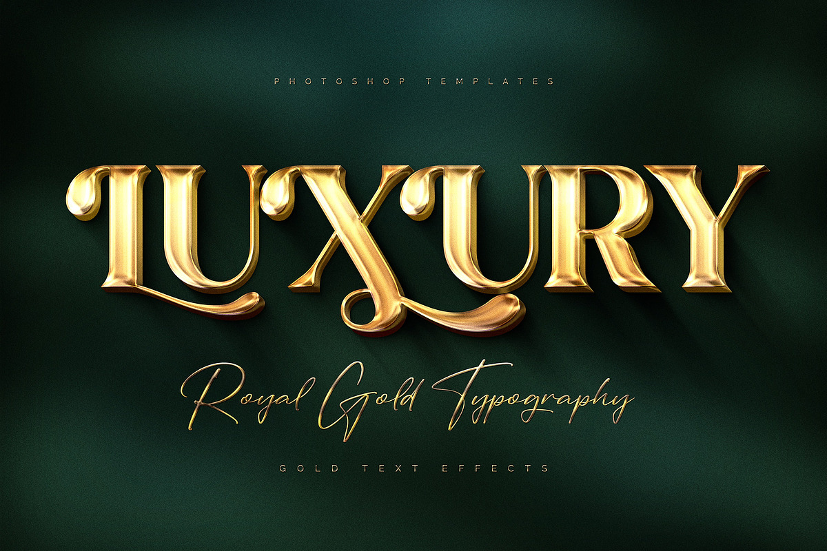 Royal Gold Lettering Text Effects, a Layer Style Add-On by Andrew Skoch Design (Photo 6 of 8)