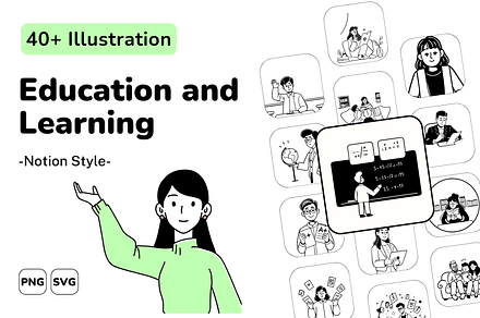 Education and Learning Notion Svg