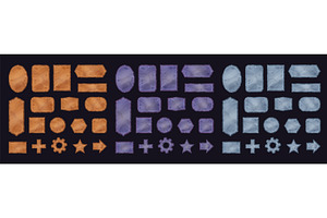 Stone menu panels. Cartoon rock, an Object Illustration by Stock-Smart-Start