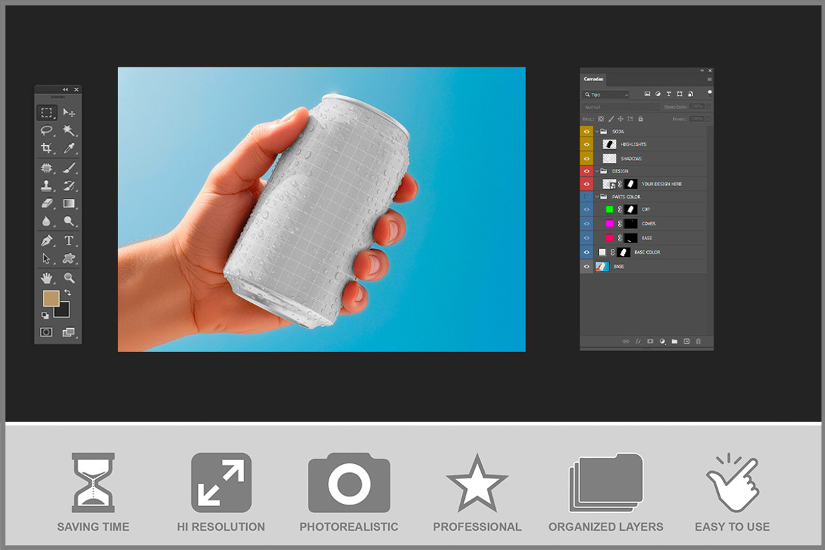 Aluminum Soda Can Mockup In Hand PSD, a Product Mockup by Bruno's Shop (Photo 3 of 4)